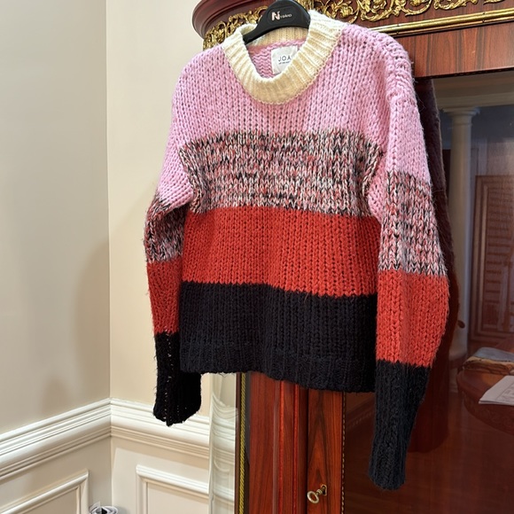 J.O.A knit crew neck multicolored long sleeves sweater top sz.XS - Picture 4 of 11